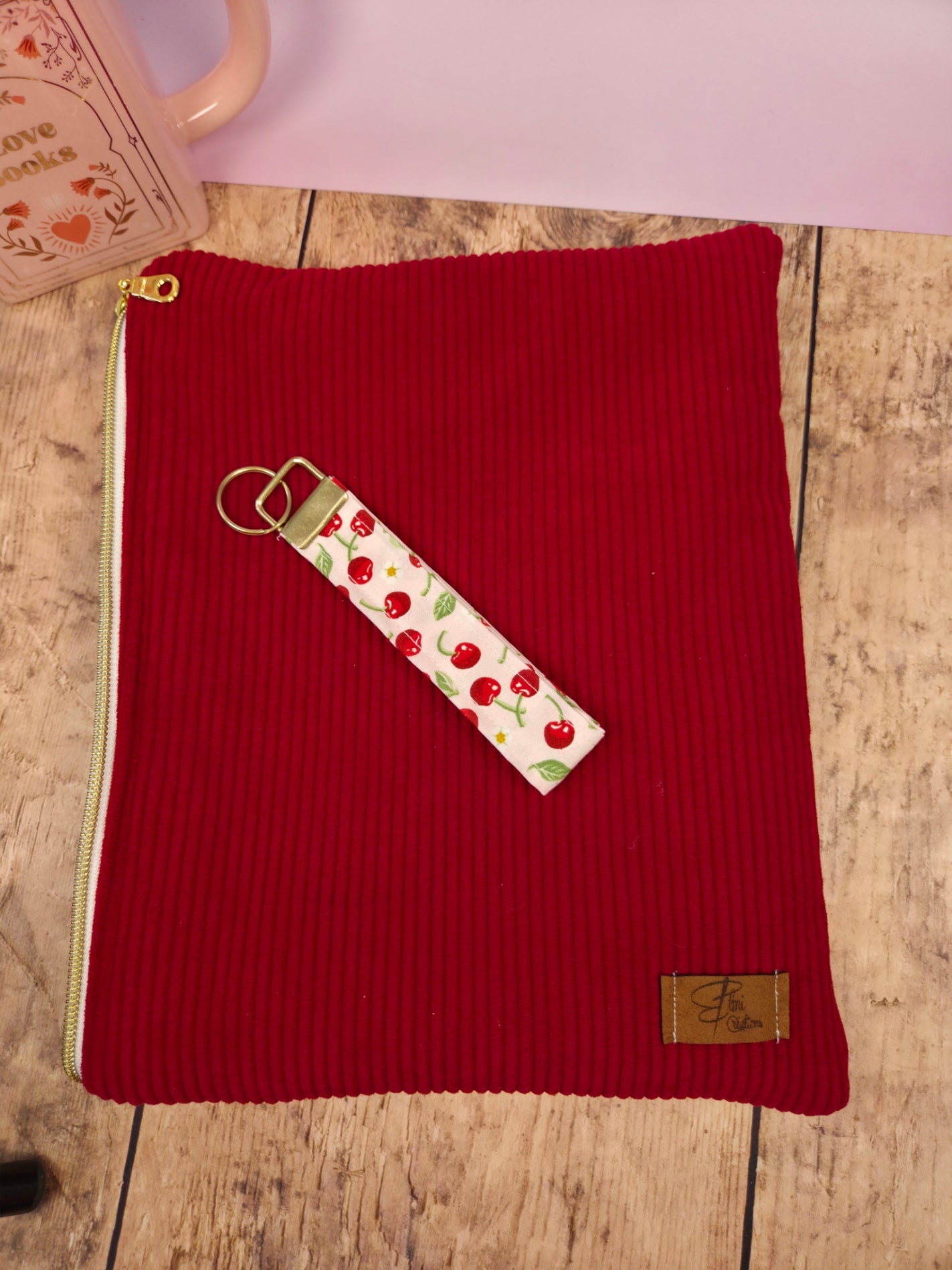 Pochette à livre multifonctions cerises - sélection boutique