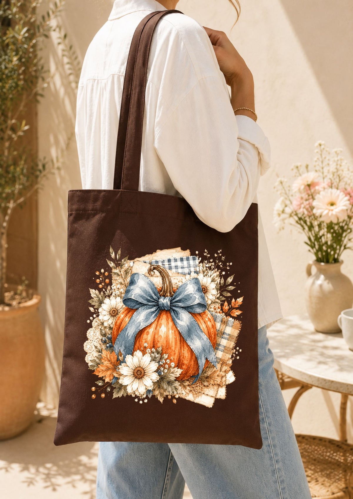 Totebag citrouille d'automne