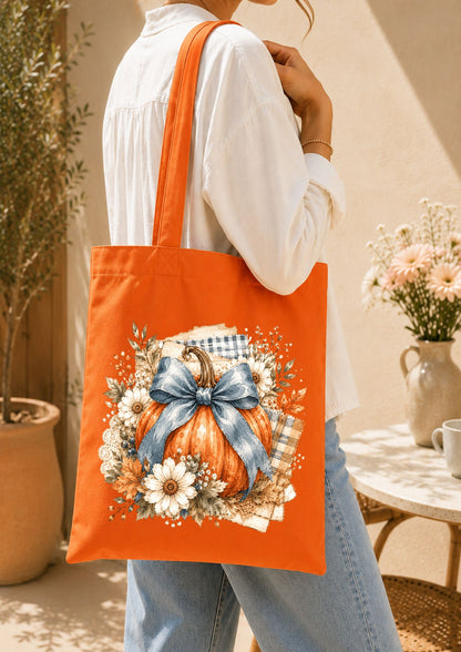 Totebag citrouille d'automne