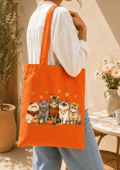 Totebag chats d'automne