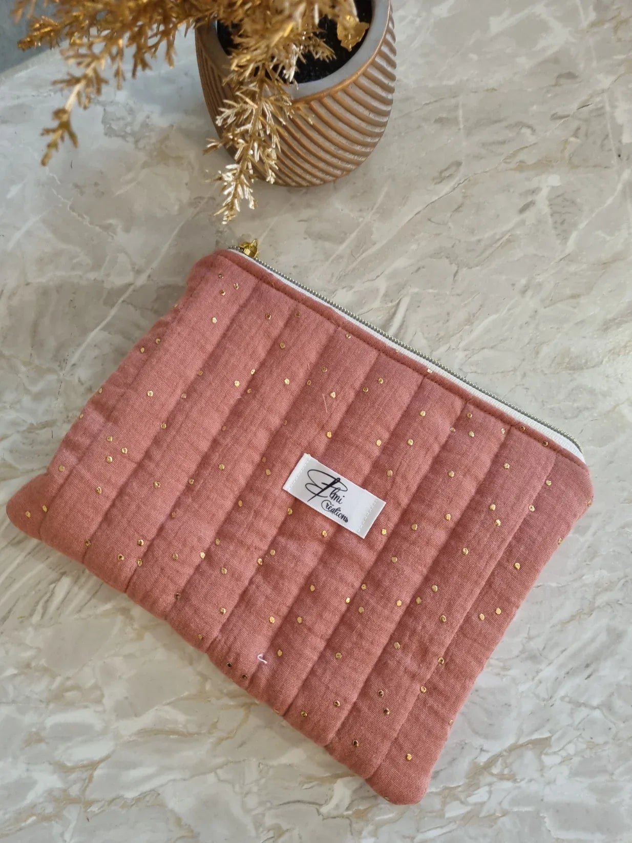 Pochette plate double gaze - ELMI Créations