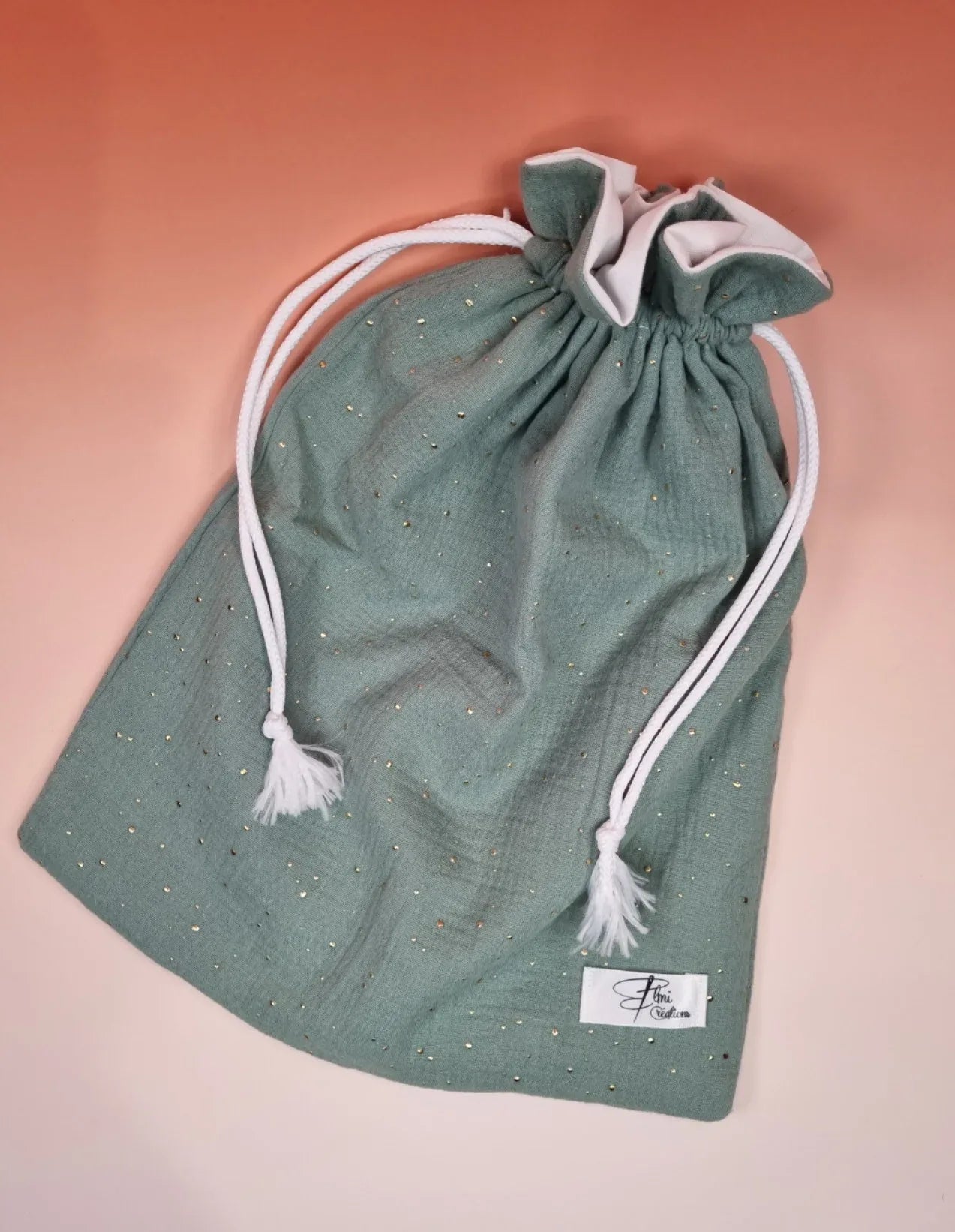 Sac pochon vert d'oie - ELMI Créations