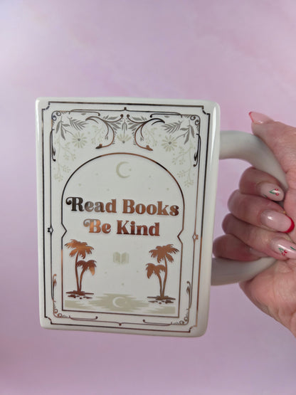 Tasse livre céramique - Finitions dorées & tons pastels