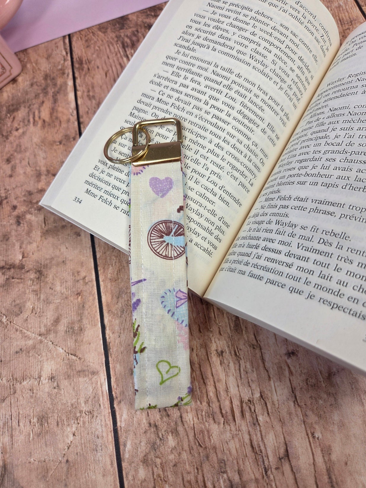 Porte clé coeurs lavande - sélection boutique
