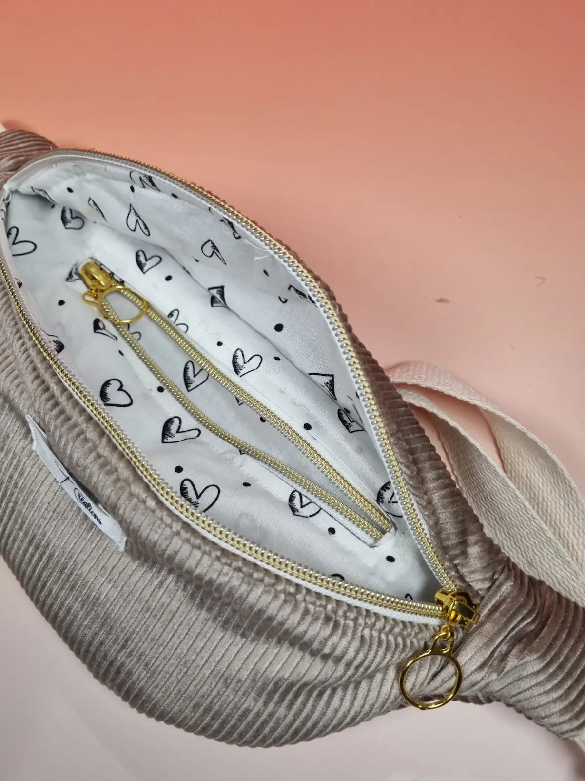 Sac banane velours brun